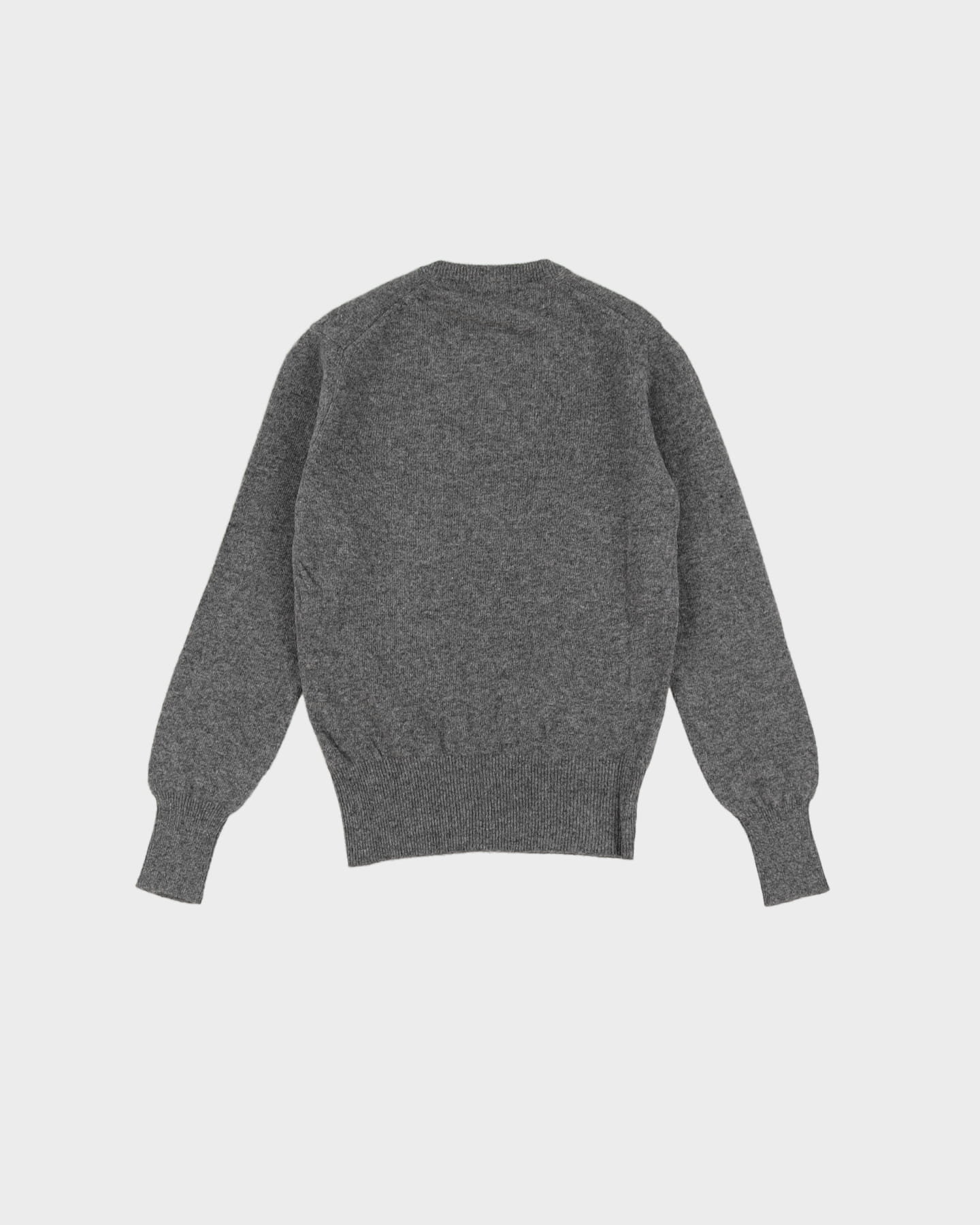 Vintage 70s Deadstock With Tags Benetton Dark Grey Pullover Knit - Youth L