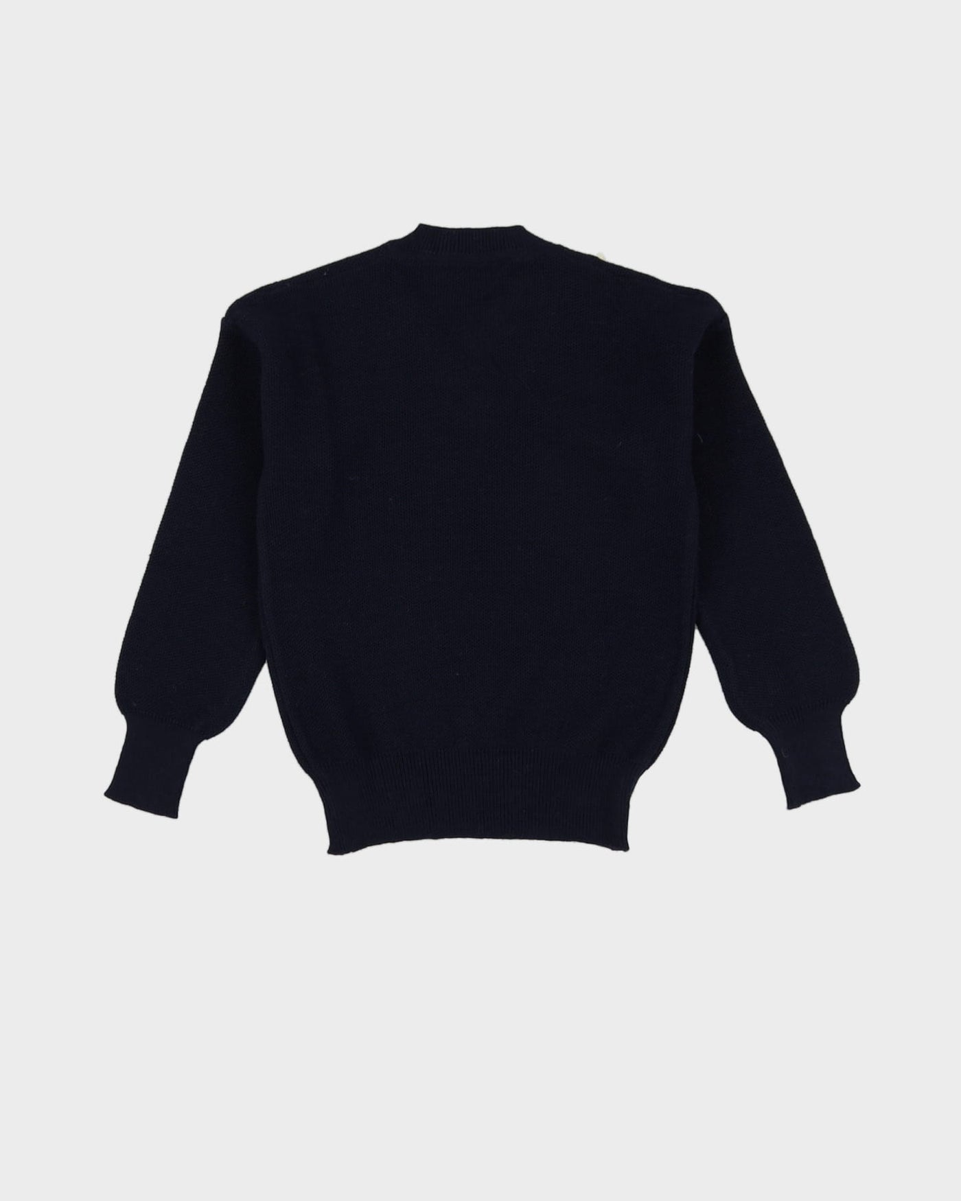 Vintage 70s Deadstock With Tags Benetton Navy Pullover Knit - Youth M