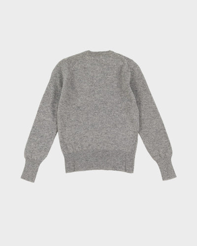Vintage 70s Deadstock With Tags Benetton Grey Pullover Knit - Youth M