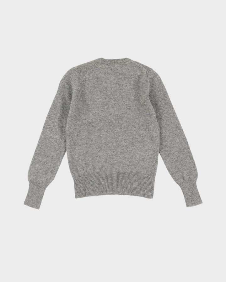 Vintage 70s Deadstock With Tags Benetton Grey Pullover Knit - Youth M