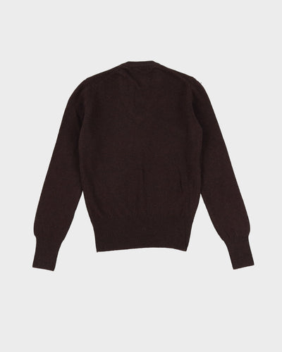 Vintage 70s Deadstock With Tags Benetton Brown Pullover Knit - Youth S / M