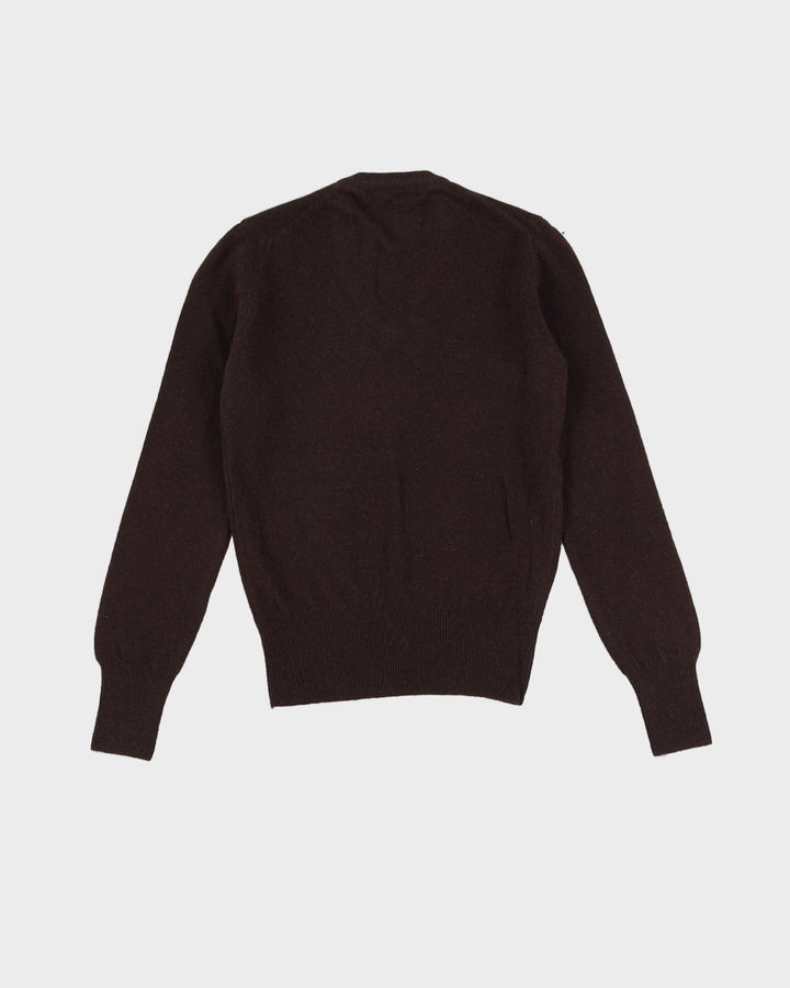 Vintage 70s Deadstock With Tags Benetton Brown Pullover Knit - Youth S / M