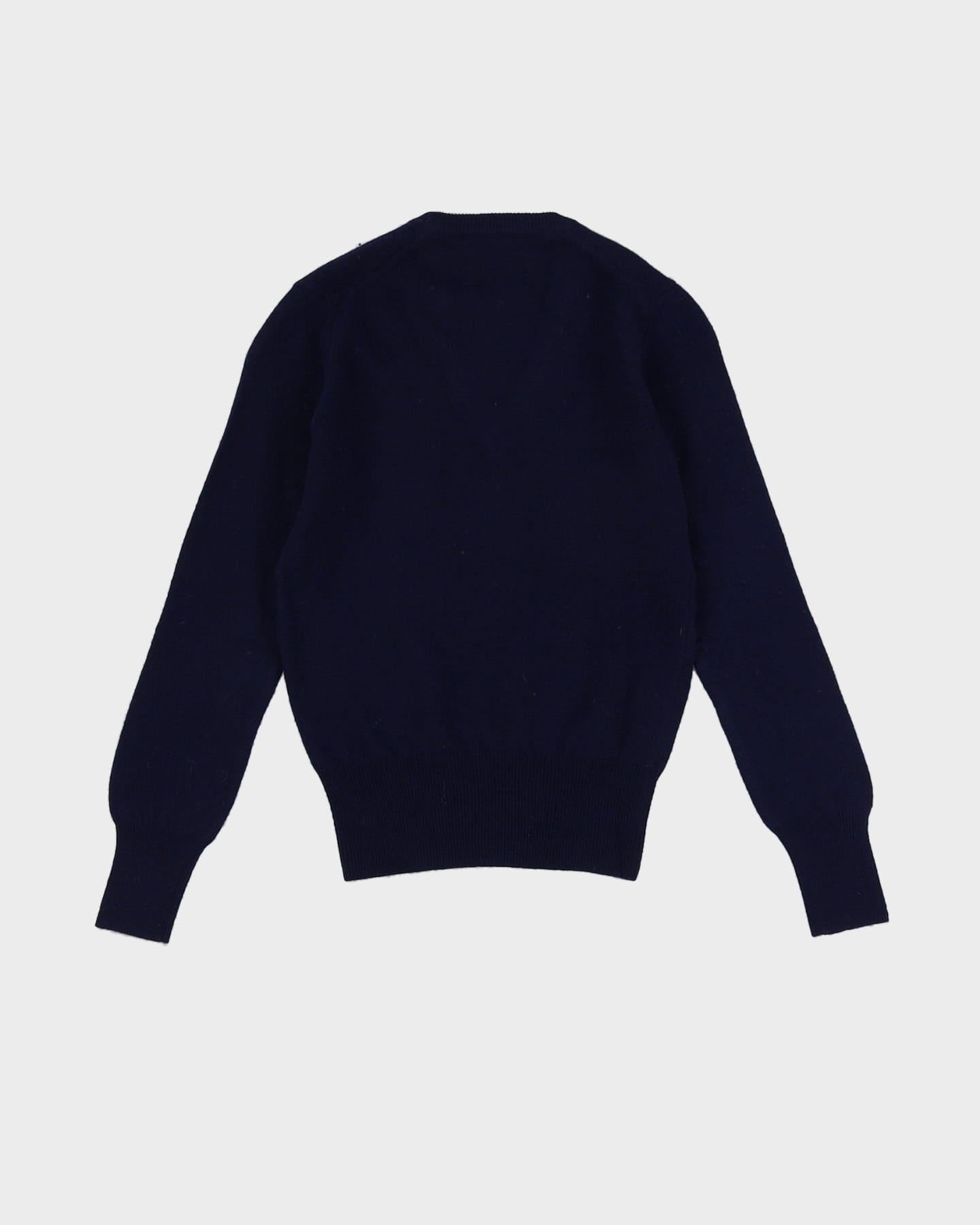 Vintage 70s Deadstock With Tags Benetton Navy Pullover Knit - Youth S / M