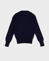 Vintage 70s Deadstock With Tags Benetton Navy Pullover Knit - Youth S / M