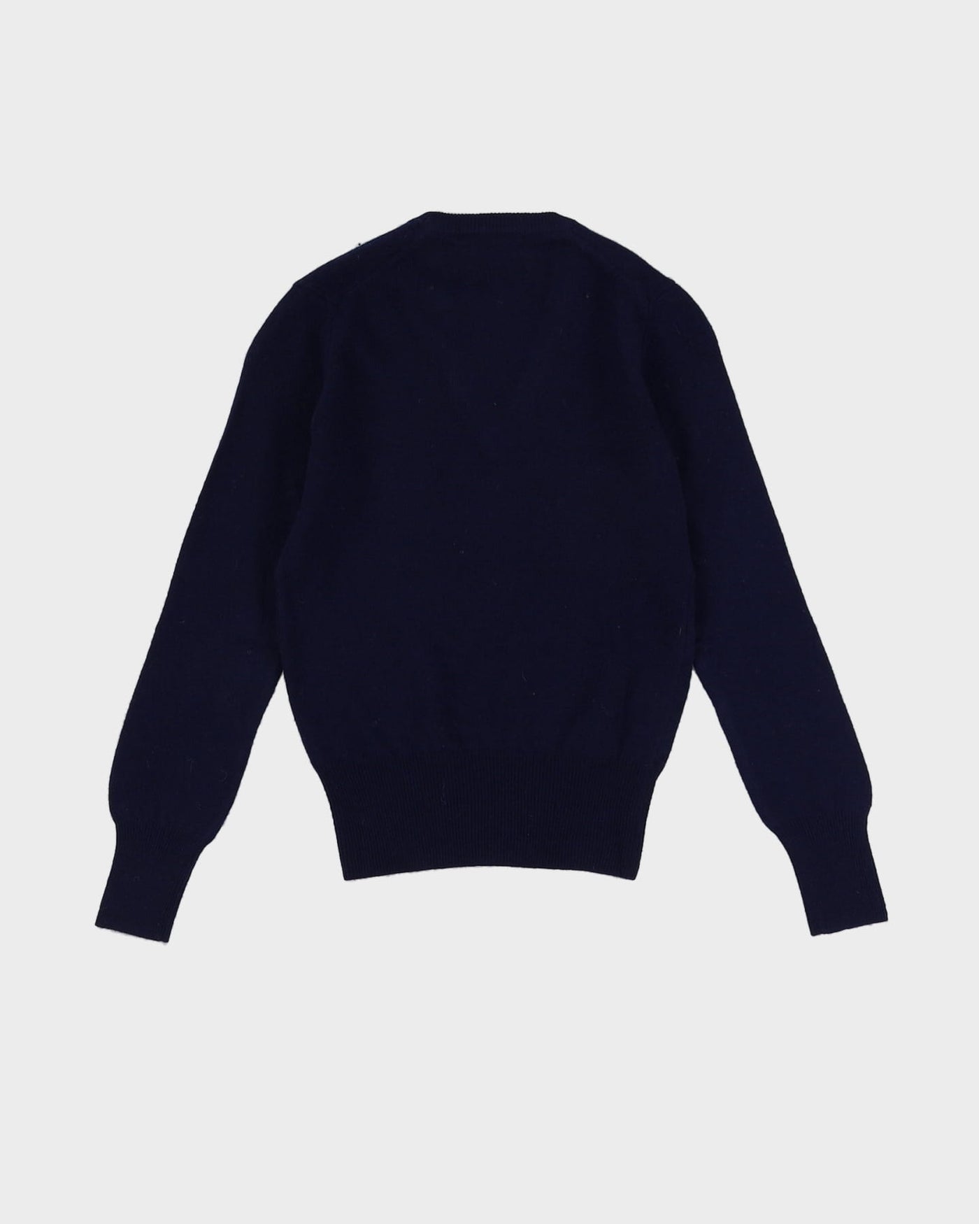 Vintage 70s Deadstock With Tags Benetton Navy Pullover Knit - Youth S / M