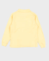 Youth Yellow Burberry Long Sleeve Polo Shirt