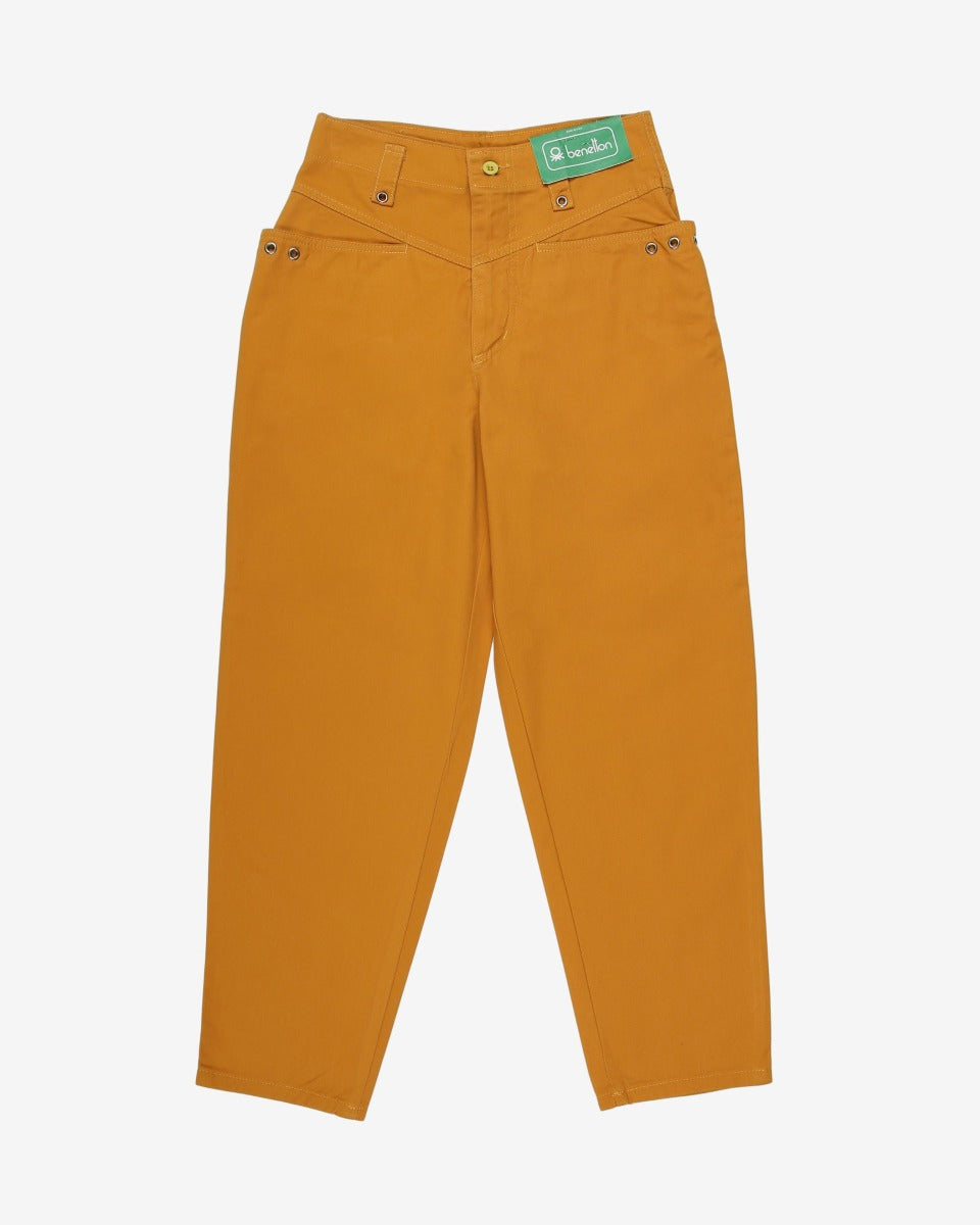 Benetton Deadstock 1980s rivet detailed trousers