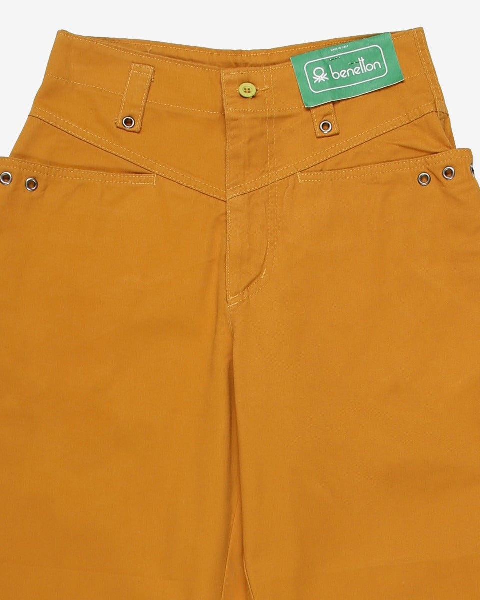Benetton Deadstock 1980s rivet detailed trousers