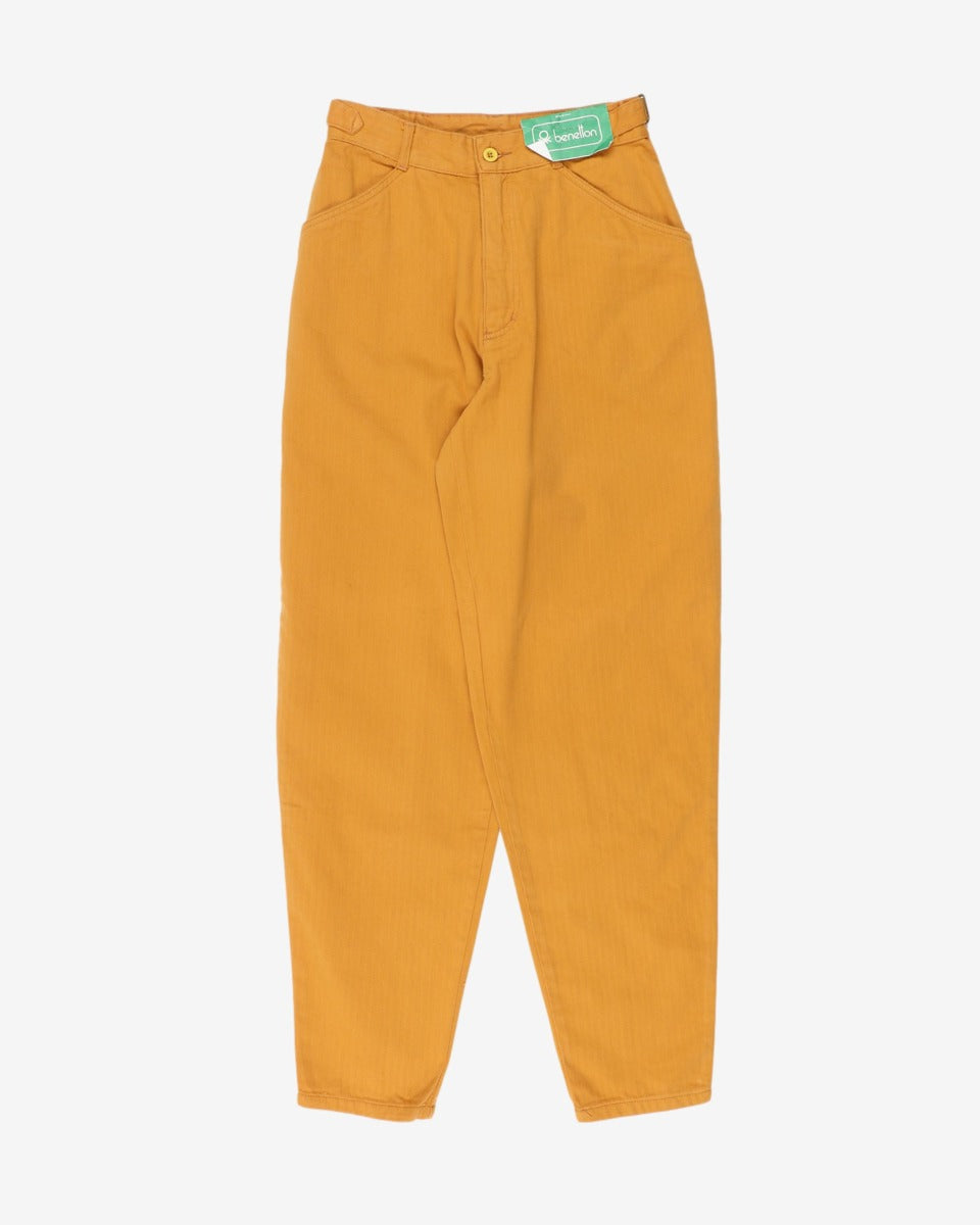 Benetton deadstock 1980s herringbone high waisted trousers