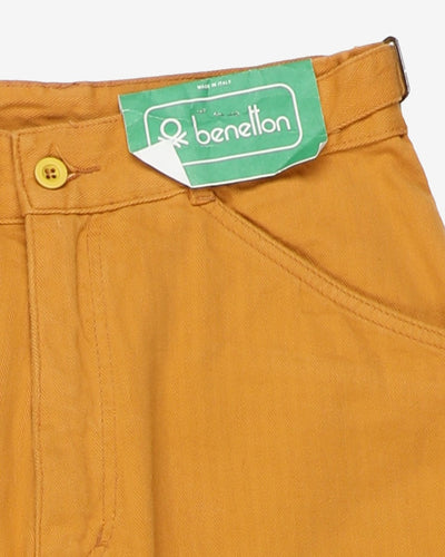 Benetton deadstock 1980s herringbone high waisted trousers