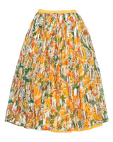 Vintage 80s Rose Print Lamé Chiffon Top &amp; Skirt Co-Ords - S
