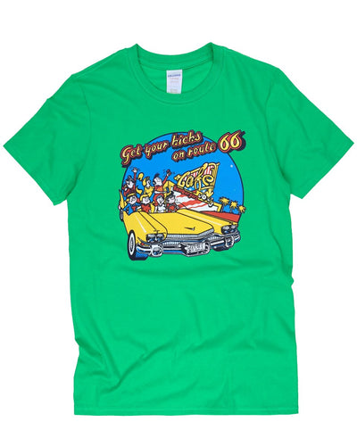 Vintage 70s Get Your Kicks on Route 66 Vinyl Transfer T-Shirt