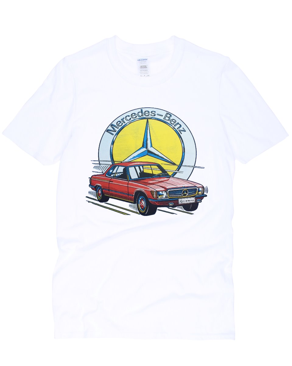 Vintage 70s Mercedes Benz Vinyl Transfer T-Shirt