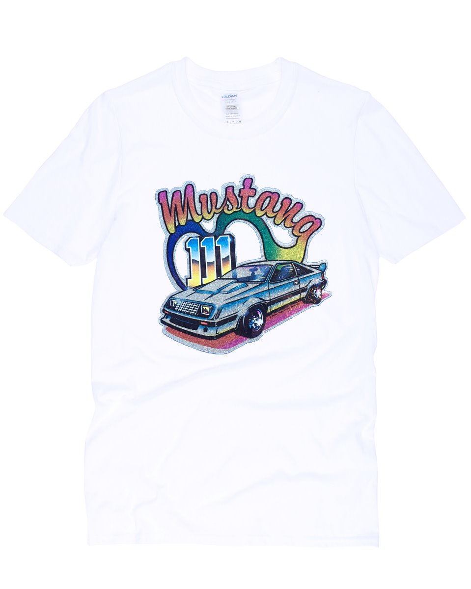 Vintage 70s Mustang Vinyl Transfer T-Shirt