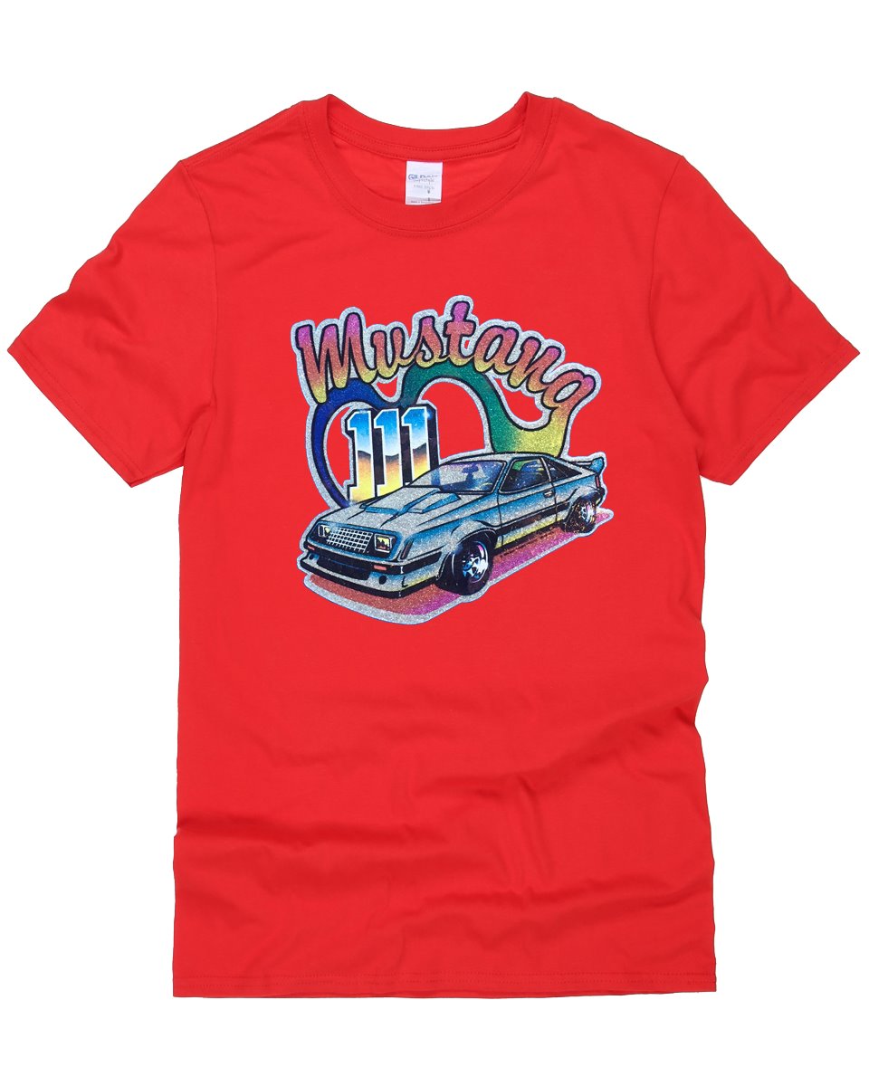 Vintage 70s Mustang Vinyl Transfer T-Shirt