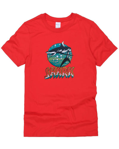 Vintage 70s Shark Vinyl Transfer T-Shirt