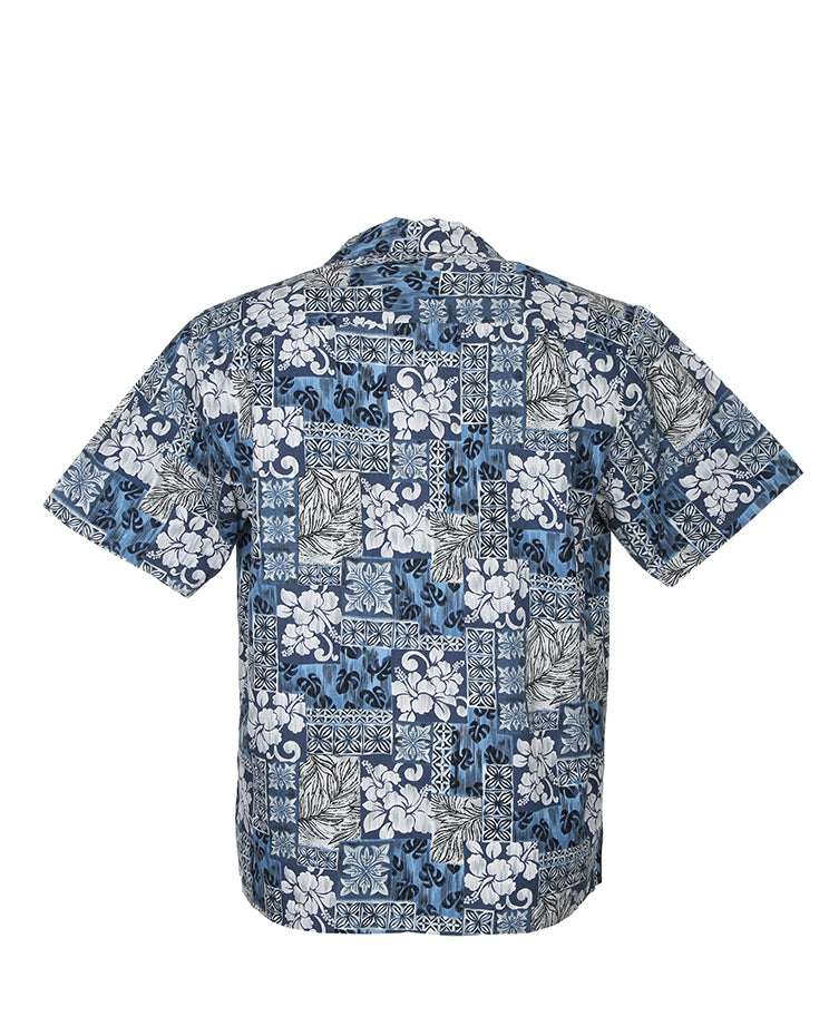Hawaiian Blues Summer Shirt - L