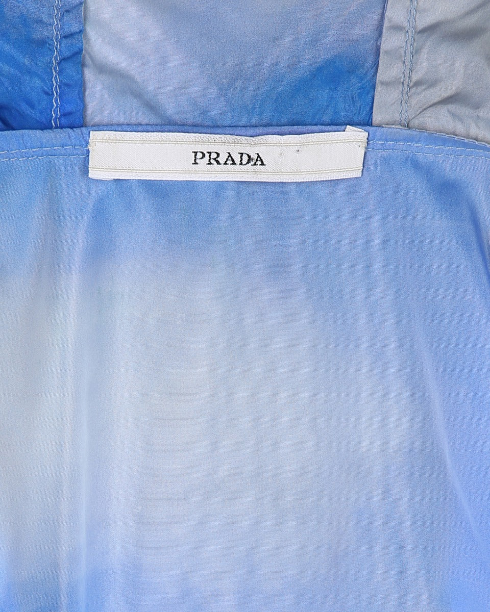 PRADA S/S 2010 BLUE TROPICAL PRINT WINDBREAKER - S