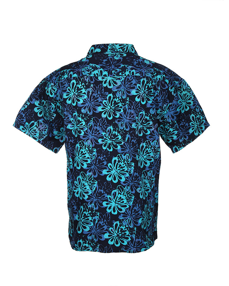 Batik Cotton Blue Shirt - XL