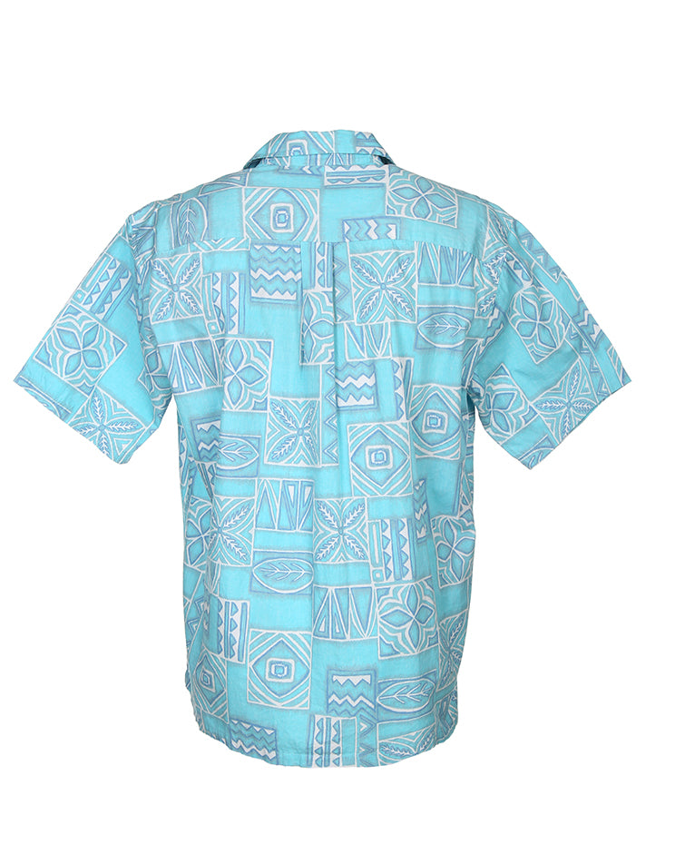 Hawaiian Cotton Blue Summer Shirt - XL