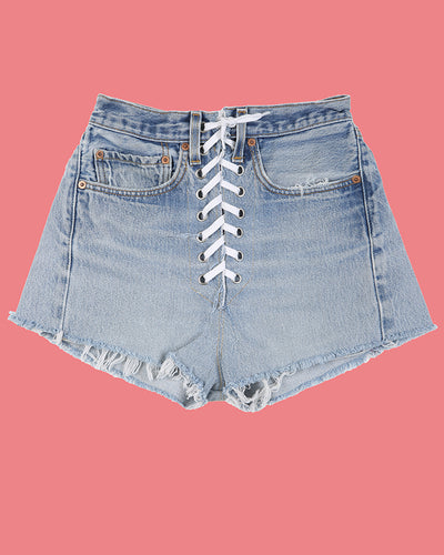 Rokit Originals Reworked Levis Lita Lace Up Shorts