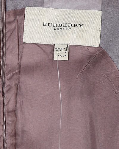 Burberry Purple Nova Check Sleeveless Dress - S