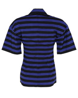 Prada S/S 2011 Purple &amp; Black Striped Blouse - XS