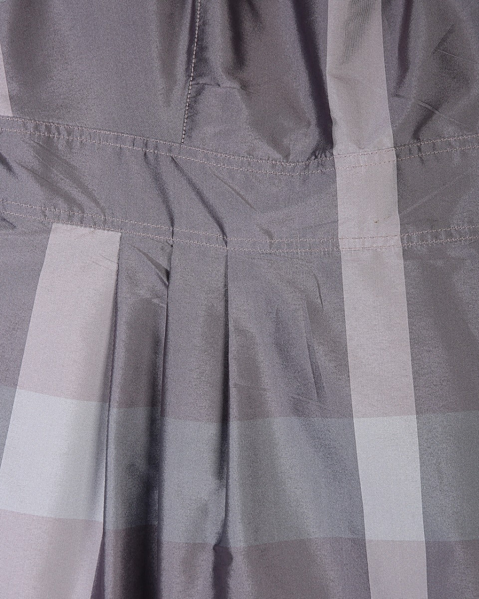 Burberry Purple Nova Check Sleeveless Dress - S