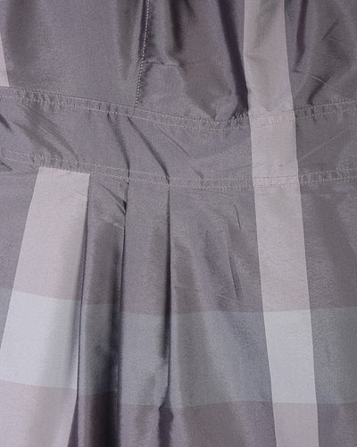 Burberry Purple Nova Check Sleeveless Dress - S