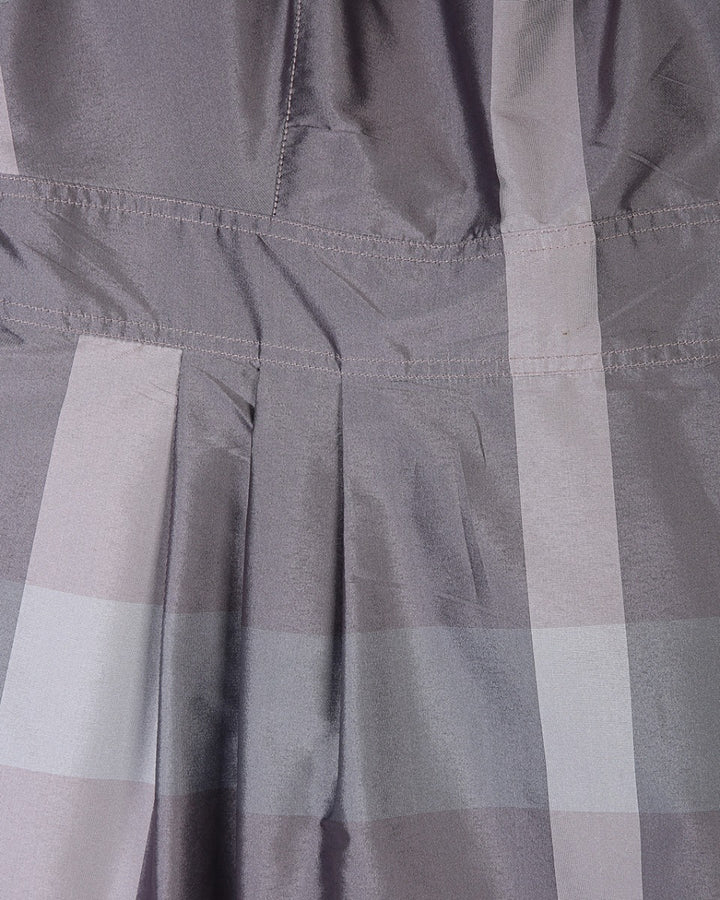 Burberry Purple Nova Check Sleeveless Dress - S