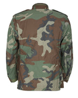 Stunning Patched 1983 Vintage US Army Woodland Camouflage M65 Field Jacket - Small