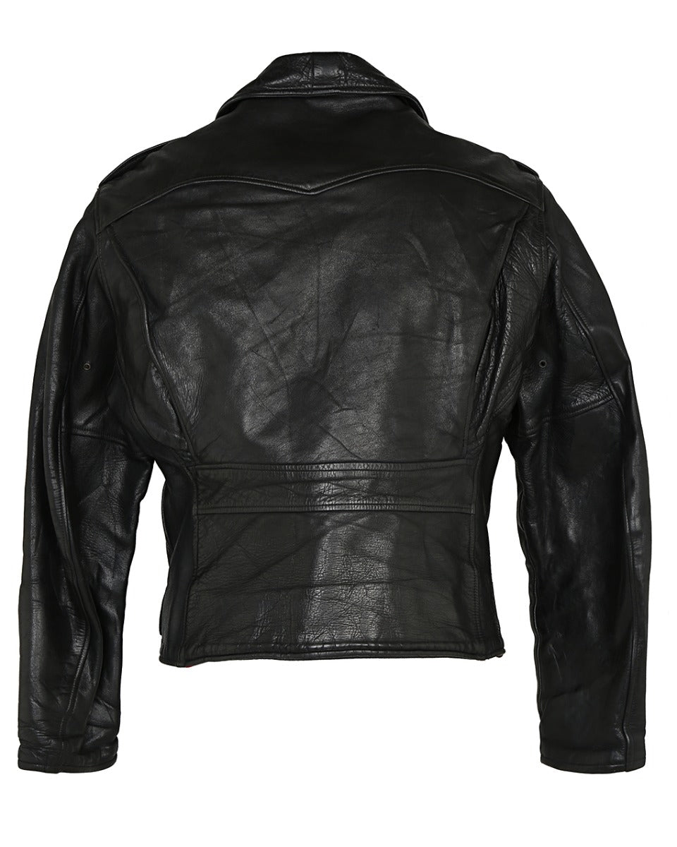 1950s Hercules Black Leather Biker Jacket - S