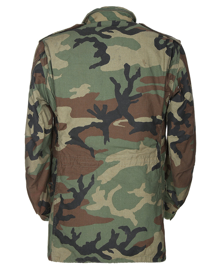 1984 Vintage US Army Woodland Camouflage M65 Field Jacket w/ Matching Liner - Med