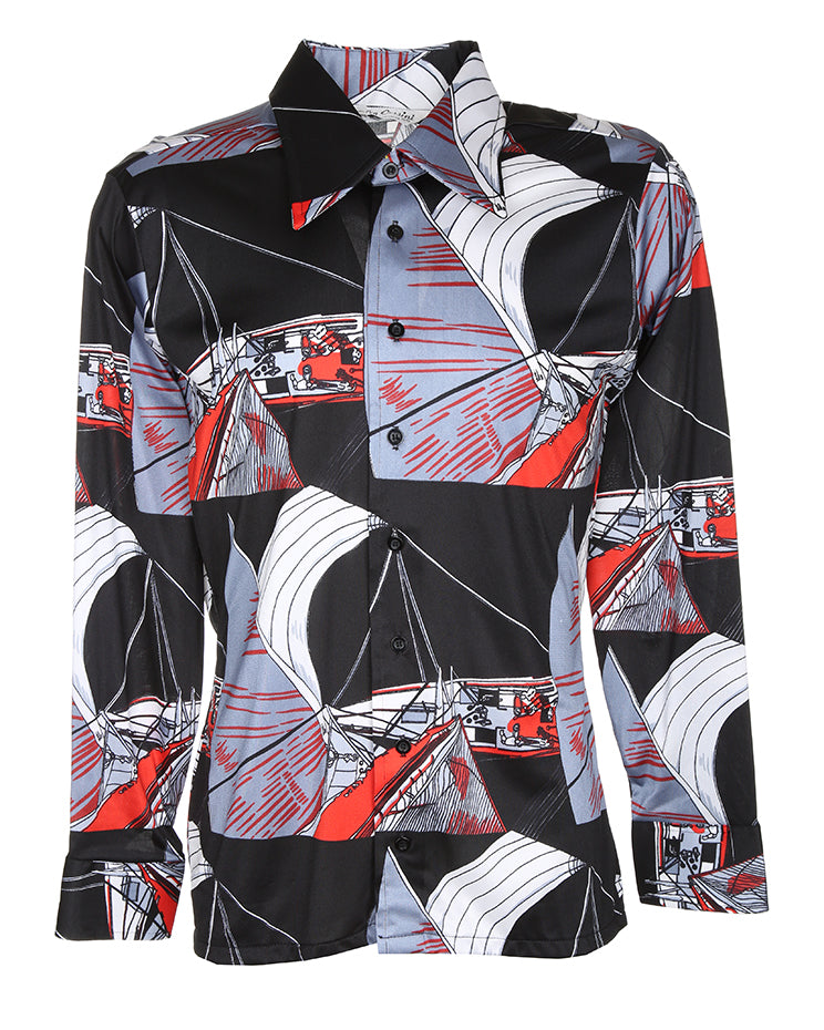 RARE 70S UNWORN DEADSTOCK OLEG CASSINI BURMA DISCO SHIRT - STYLE 38