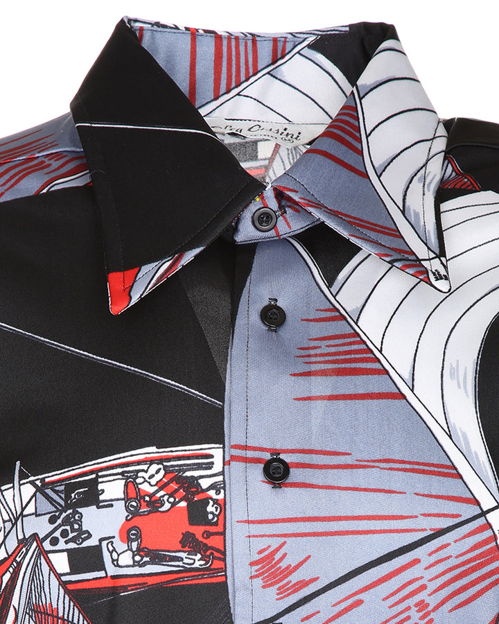 RARE 70S UNWORN DEADSTOCK OLEG CASSINI BURMA DISCO SHIRT - STYLE 38