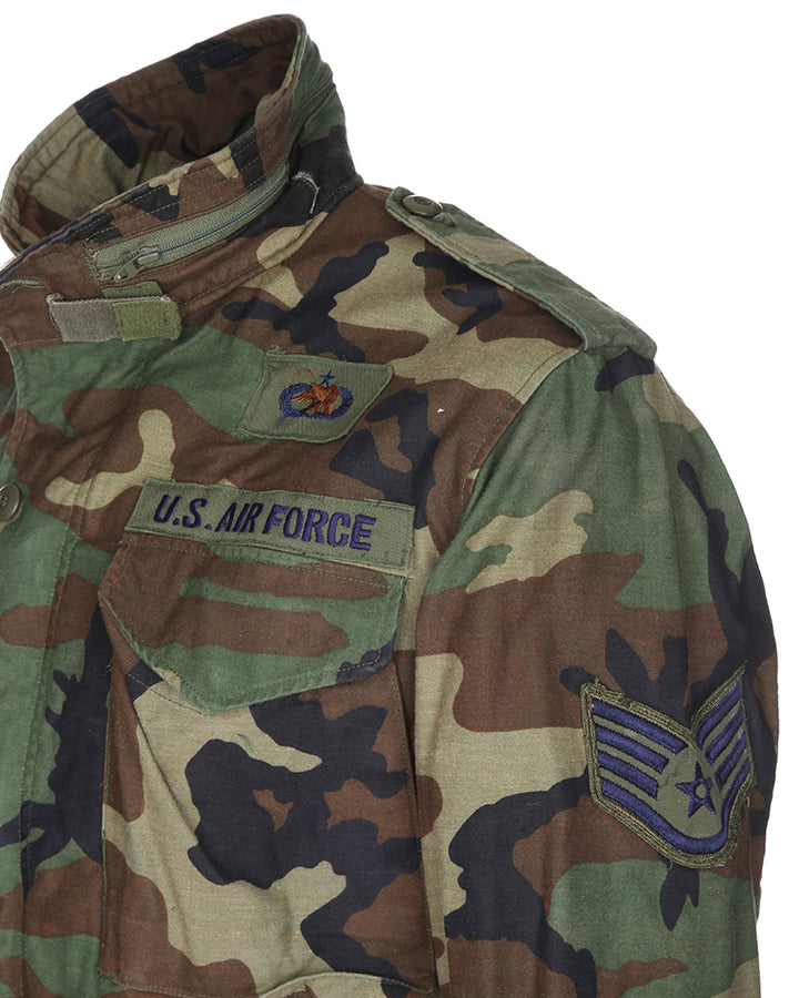 1986 Vintage US Army Woodland Camouflage M65 Field Jacket - Small