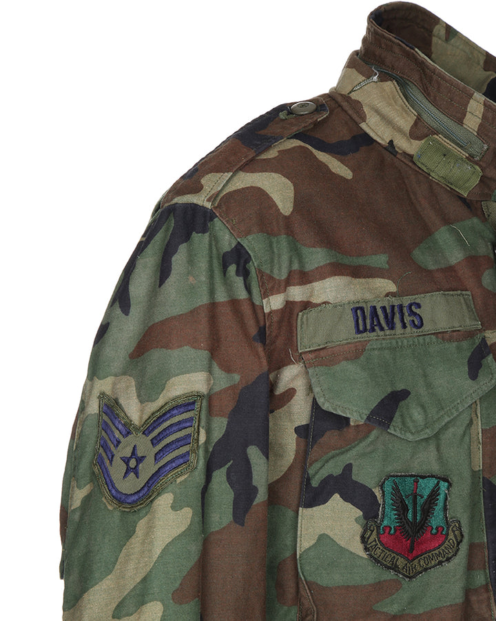 1986 Vintage US Army Woodland Camouflage M65 Field Jacket - Small