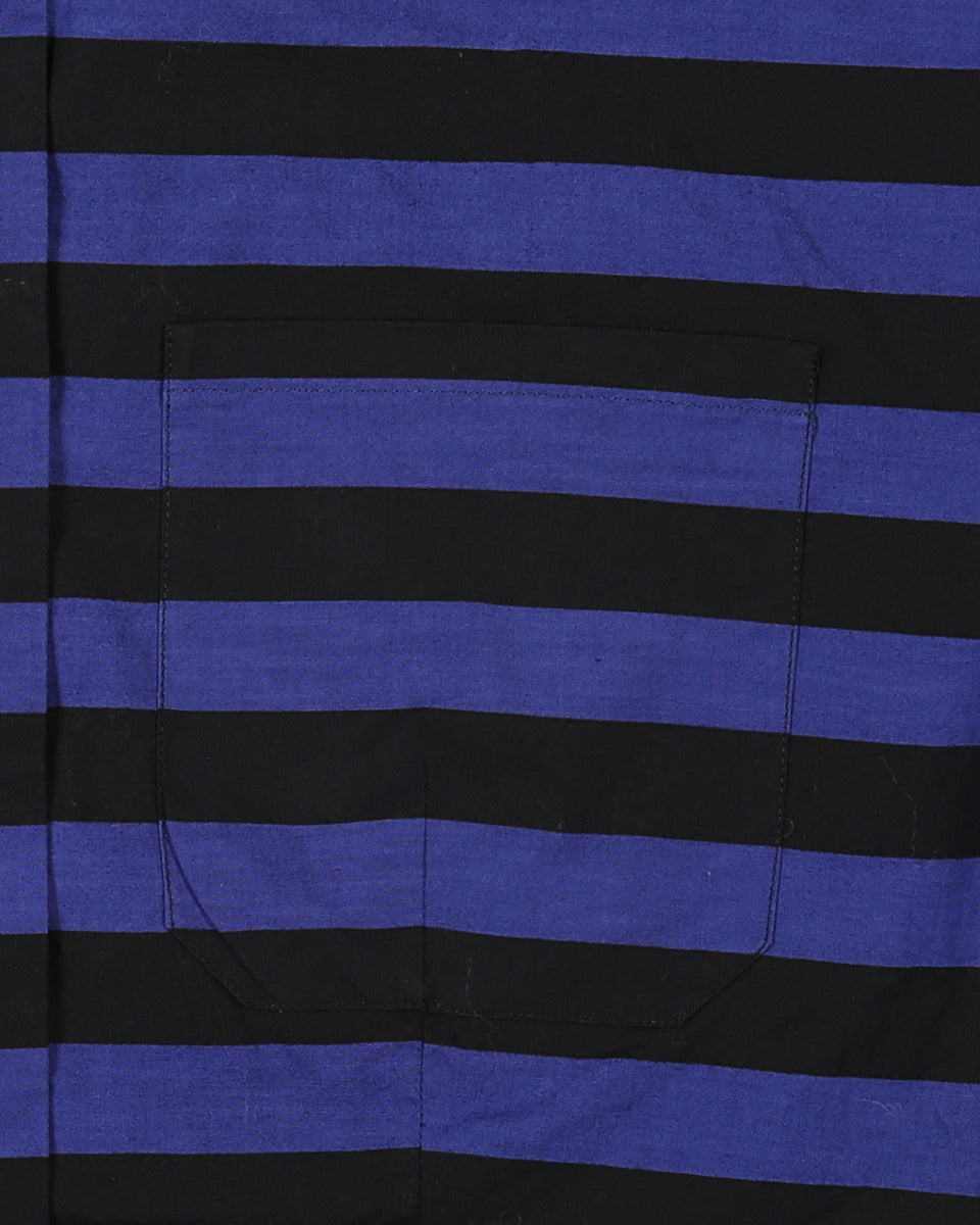 Prada S/S 2011 Purple &amp; Black Striped Blouse - XS