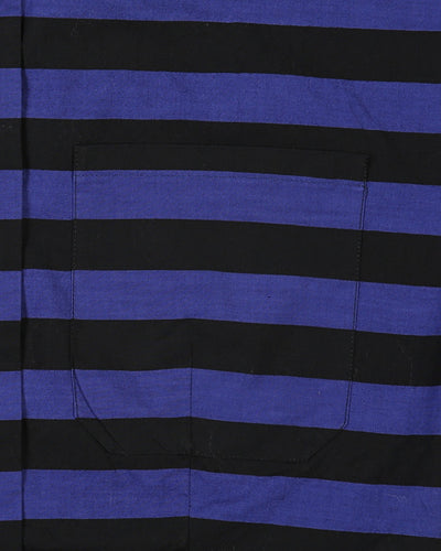 Prada S/S 2011 Purple & Black Striped Blouse - XS