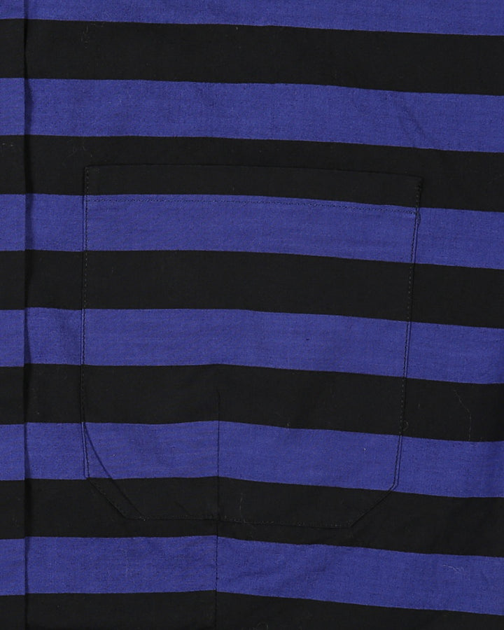 Prada S/S 2011 Purple & Black Striped Blouse - XS