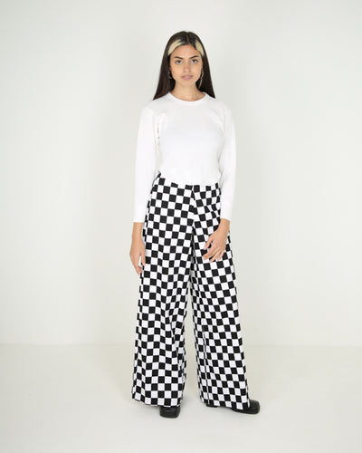 Rokit Originals Jury Trousers - Black & White
