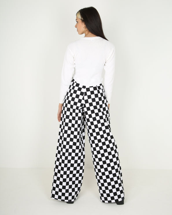 Rokit Originals Jury Trousers - Black & White