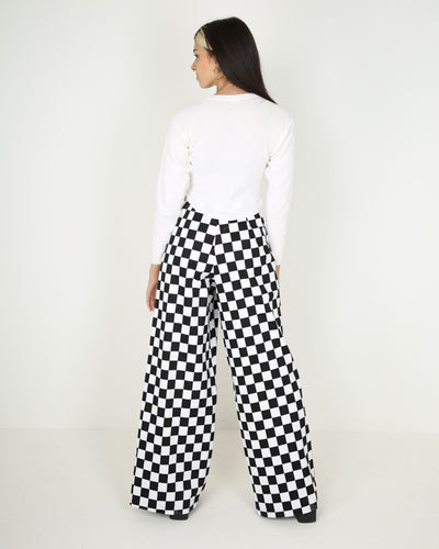 Rokit Originals Jury Trousers - Black & White
