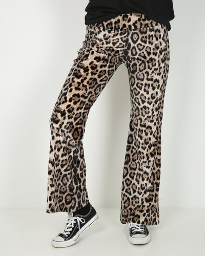 Rokit Originals Velour Lounge Trousers - Leopard Print